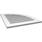 Ekena Millwork Quarter Round Top Right Surface Mount PVC Gable Vent w/ 3-1/2"W x 1"P Standard Frame, 26"W x 30"H GVPQR26X3001SF - alternate 3